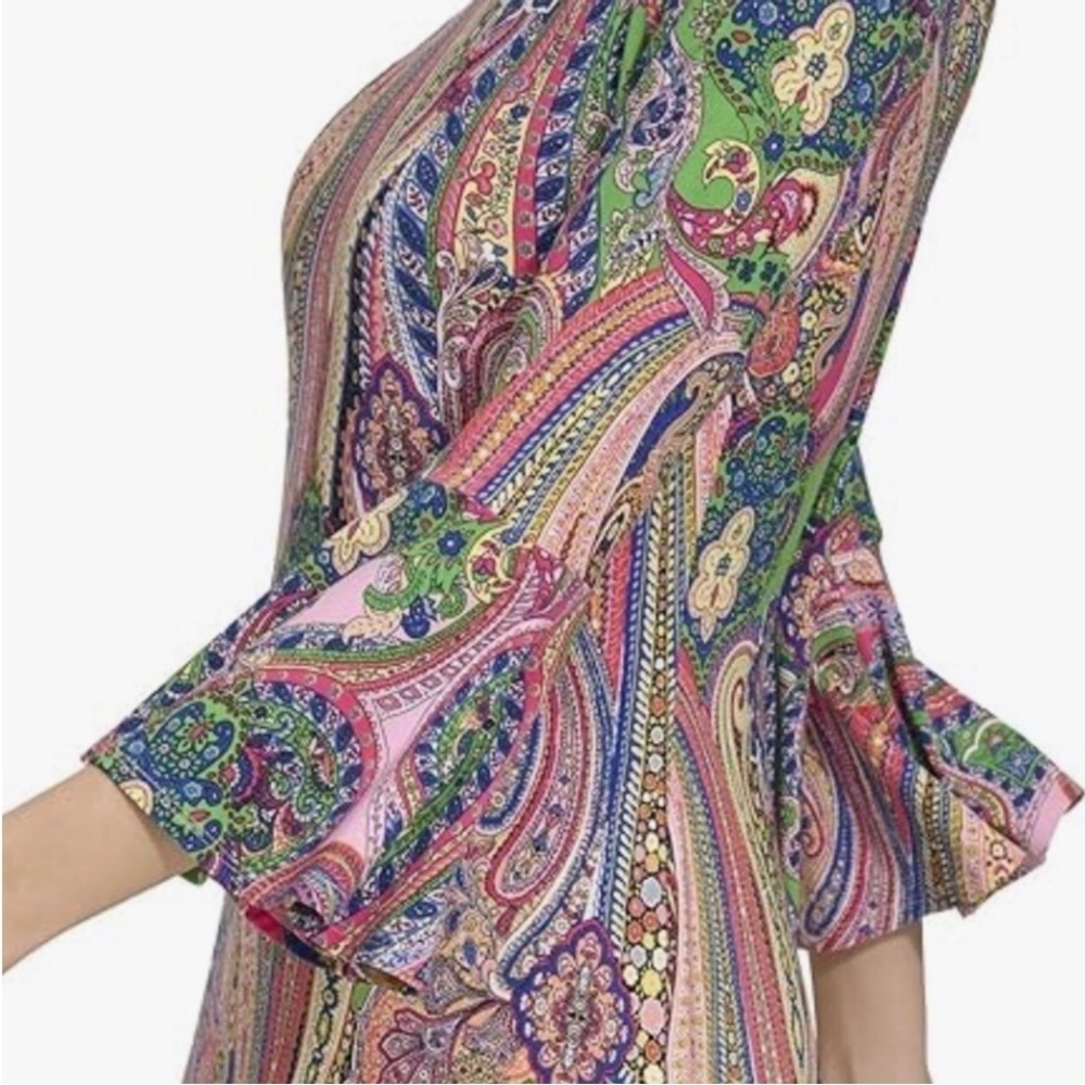 Paisley Print Women's Dress - Picture 2 of 10